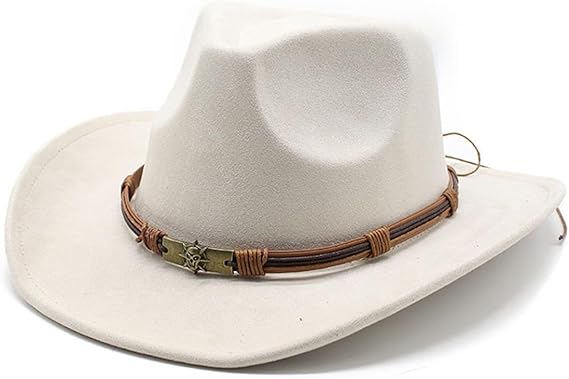LIDHAY Women & Men Western Suede & Felt Wide Brim Cowboy & Cowgirl Hats