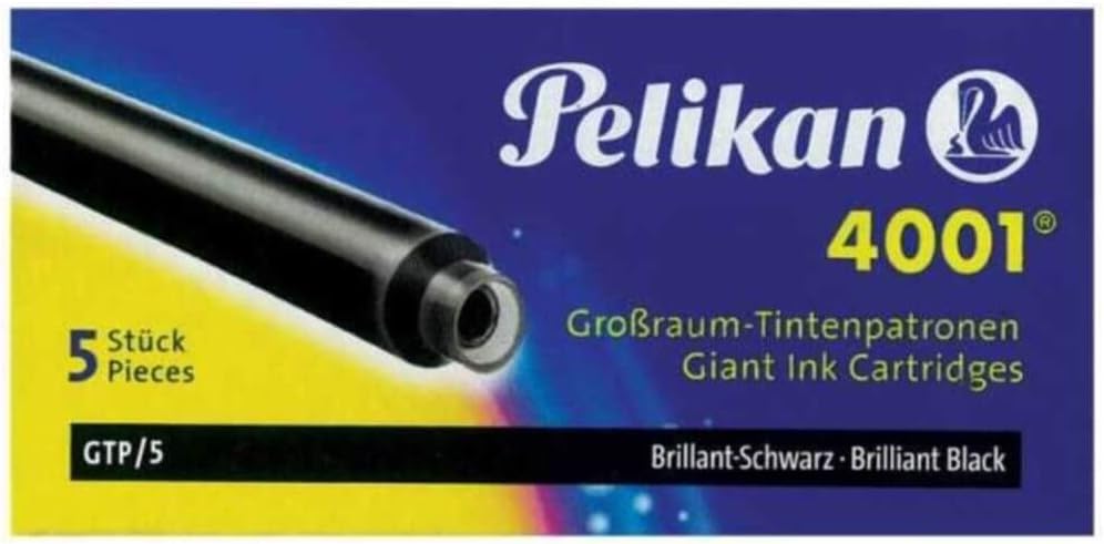 Pelikan Ink Cartridge 4001 GTP/5 Brilliant Black 5 Cartridges