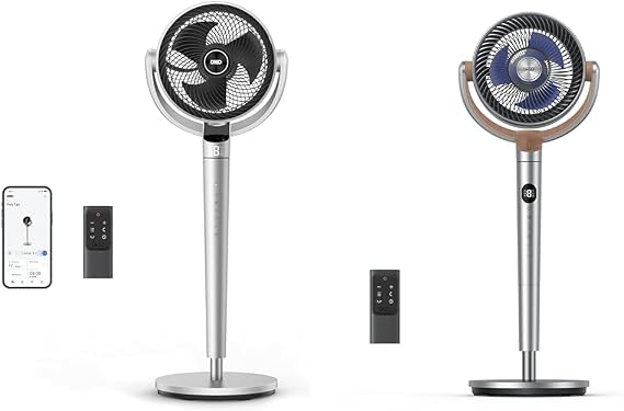 Dreo 43'' Smart Oscillating Pedestal Fan Bundle with 80 ft Remote Control Circulator