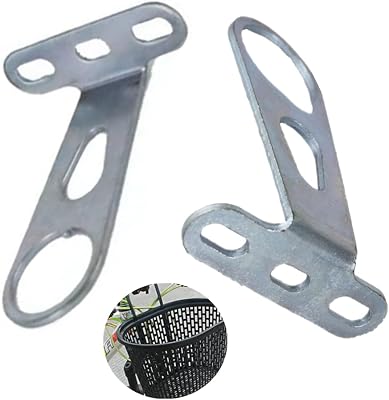 Bicycle Basket Support Bracket for Bicycle, 2 Pcs Frame Bicycle Basket Front Rear Lamp Support, Universal Bicycle Support for Folding Bikes Mountain Bikes Electric Bikes