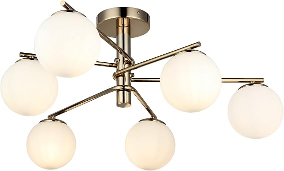 Lucea HOME MANIA, Lucea Boomerang 6-Piece Gold Plafonier 6Xe27, 1557-80-16