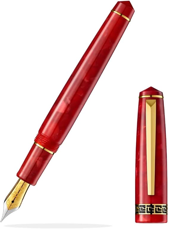 Laban Rosa Fountain Pen - Passion Red - Fine Nib