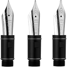 erofa 3PCS Original Majohn P136 Fountain Pen NIb Fine, Medium and Stub Size Metal Spare Replace Nib Set