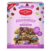 Miss Jones Baking Monster Cookie Mix - Gluten Free, 25% More Chocolate, 50% Lower Sugar, Lactation Cookie, Naturally Sweetened Desserts & Treats (3 Count Case)