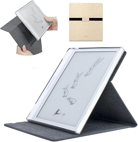 2in1 Case for Onyx Boox Page/Go Color 7 / Go Color 7 Gen II/Go 7 / Leaf 3 3C, Magnetic Detachable Kickstand Flip Cover and Inner TPU Jelly Case (Oatmeal)