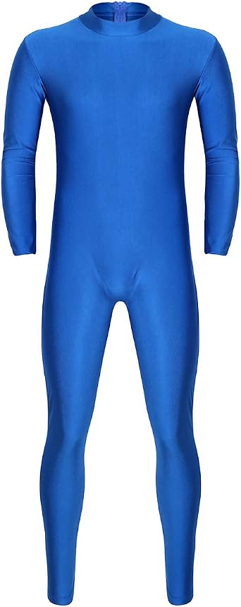 Agoky Adult Mens Womens Spandex One Piece Turtleneck Long Sleeve Full Body Unitard Zentai Costumes Bodysuit