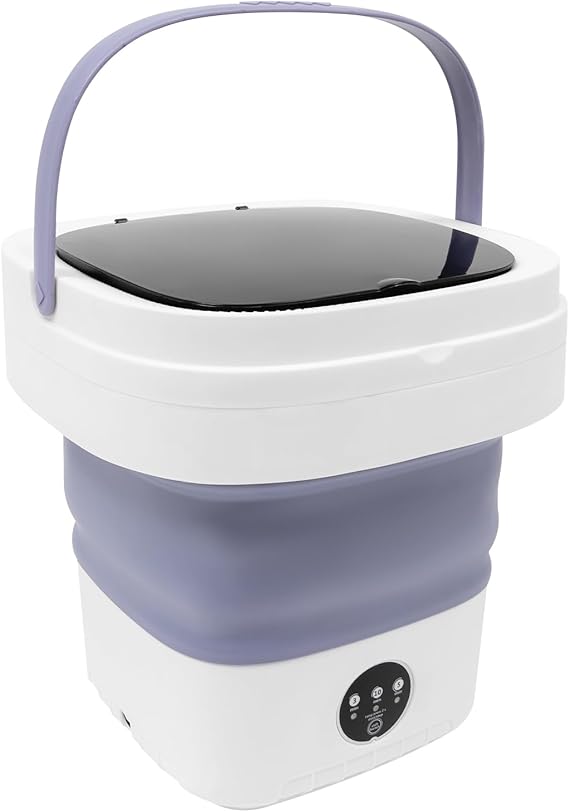 Foldable Mini Washing Machine 12L Portable Travel Washing Machine 30 x 30 x 33 cm Mobile Washing Machine 30-40dB [Energy Class E]