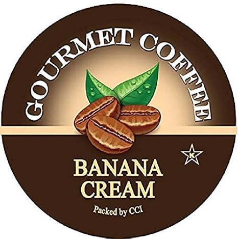 Banana Cream Flavored Coffee Pods - 100 Count Gourmet Single Serve Cups Compatible with Keurig Brewers - Smooth, Creamy Banana Medium Roast