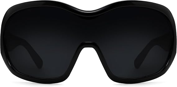 TYA Oversized Wrap Around Sunglasses for Women Men 2000s Glasses | Trendy Cool Concert shades Retro Vintage Round Big Comfortable Sunnies