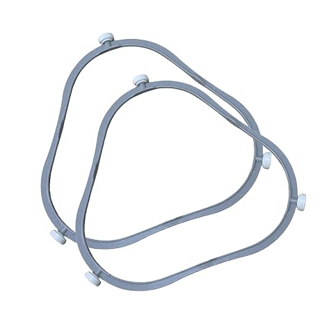2 Pcs 7.48 Inch W11252182/8206227 Microwave Turntable Support Ring Triangle, Glass Tray Support Replacement Part, Replacement Inner Ring Compatible for Whirlpool Microwave Parts