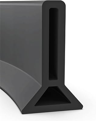 Water Dam for Shower, 78 Inch Collapsible Shower Water Dam Shower Threshold Water Stopper Barrier and Retention, Water Stopper for Wet and Dry Separation Bathroom and KitchenBlack,1m39.3in