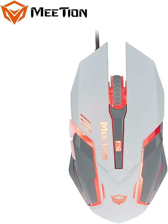Meetion | M915 | Beyaz | Kablolu Oyuncu Mouse | RGB Aydınlatma | 2400 DPI