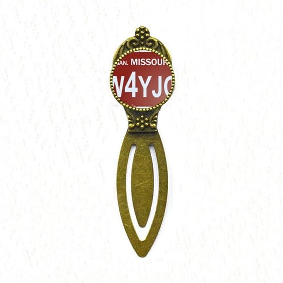 USA American Car Number Pattern Bookmark Retro Office Label Page Marker
