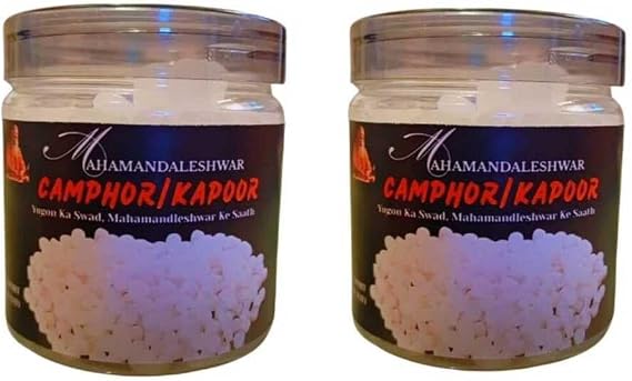 Pure Whole Camphor (Kapoor) 2 x 200g | Mahamandaleshwar Premium Grade | Natural Aroma for Pooja & Traditional Use