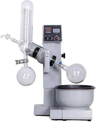 MXBAOHENG 3L Lab Rotary Evaporator Evaporation Apparatus with Automatic liftingDual Digital DisplayMotor LiftHeating BathCondenser 220V