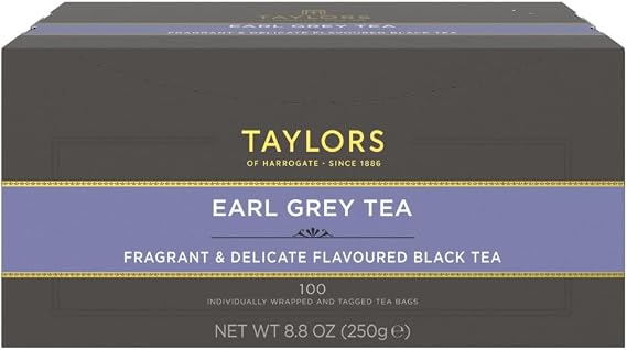 Taylors of Harrogate Earl Grey Tea, 100 Tea Bags (Pack of 1, Total 100 Teabags)