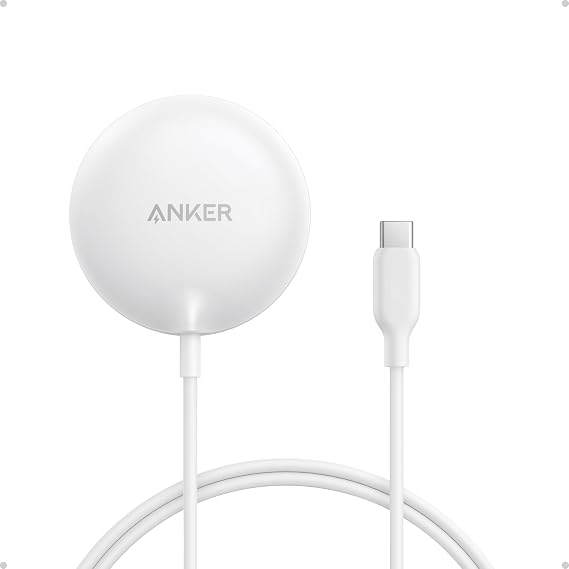 Anker MagSafe Charger Pad Compatible, MagGo iPhone 16 Wireless Charging Pad, Qi2 Certified 15W Wireless Charger, For iPhone 16/16 Plus/16 Pro/16 Pro Max/15/14/13/12 Series (Charger Not Included)