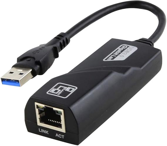 USB to Ethernet Adapter 3.0 Add Network Connection to Computer with USB Port 10/100/1000 Gigabit Ethernet Converter LAN Wired USB Network Adapter for MacBook iMac Pro Chromebook