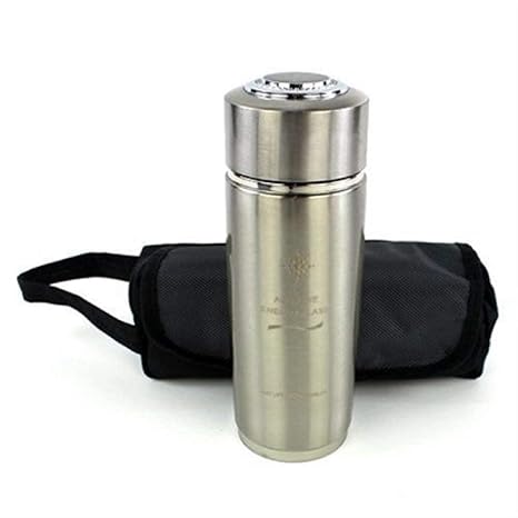 ZHZ Alkaline Water Purifier - Portable Metal Flask - Ionizer - Makes Alkaline Ionized Water
