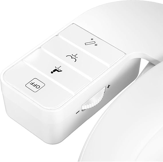 Bidet Attachment for Toilet, Retractable Self Cleaning Cold Water Bidets for Existing Toilets, Bidet Toilet Seat Attachment with Pressure Controls, Bidet Attachment for Frontal & Rear Wash, White