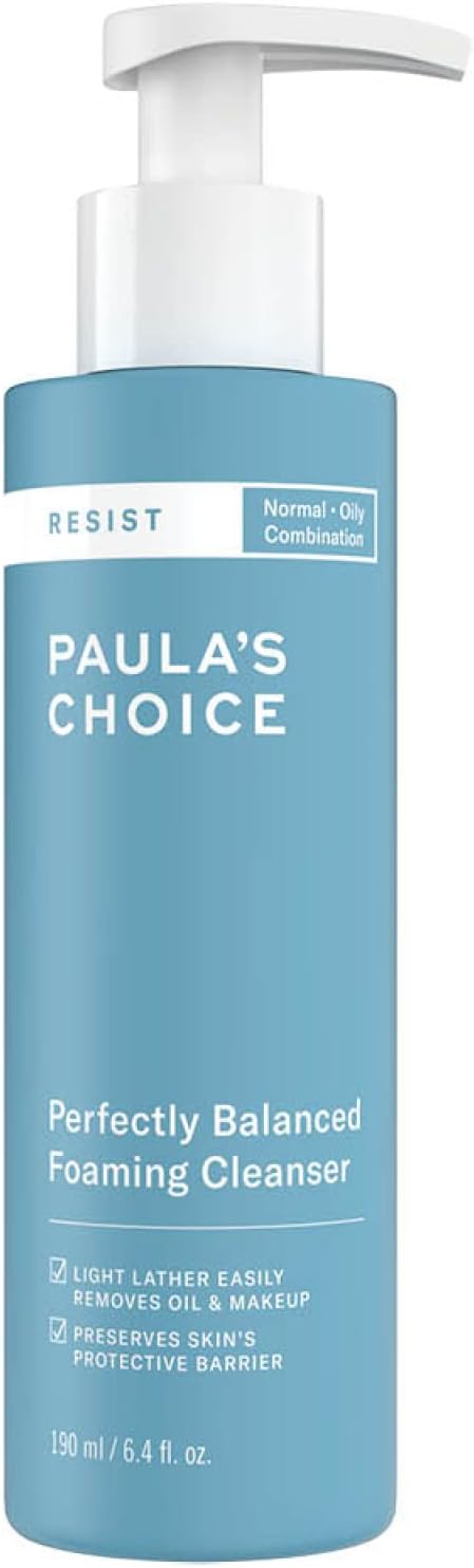 Paula's Choice RESIST Anti Aging Foaming Cleanser - Hydrating & Soothing Face Wash with Hyaluronic Acid - Fights Blackheads - Combination to Oily Skin - 30 ml