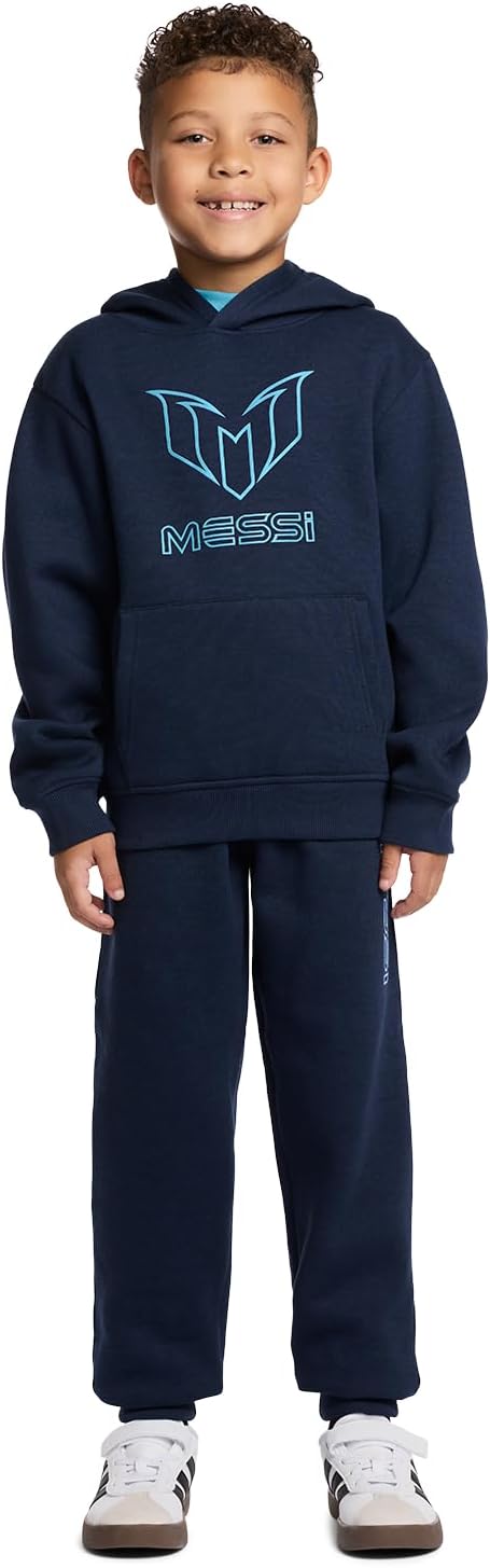 Messi Boys' Lifestyle 3-piece Set, Jersey Set With Comfortable Tops & Pant