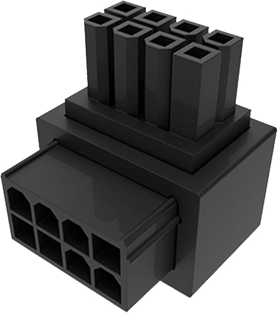 8PIN Power Adapter 90 Degree GPU Connector Right Angle Elbow Adapter Connector for Desktop Computer Graphics Card