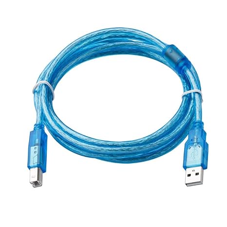 Compatible USB-ASDA-A2 Servo Drive ASDA-A2 A2 Series Servo Motor Programming Cable, Magnetic Loop Screen Cons Blue 3m