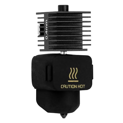 V3.0 Speed Hot End A1 Mini Extrusion Head Kit A1 0.4mm Hardened Steel Nozzle Chrome Plated Brass Heating Block Silicone Sock Integrated Structure for Bamboo Lab A1/A1 Min 3D Printers only