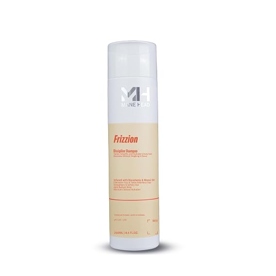 Frizzion Discipline Shampoo for Frizzy Hair 8.5 fl oz - Formula with Monoi & Macadamia Oil - Tames Unruly, Rebellious Hair