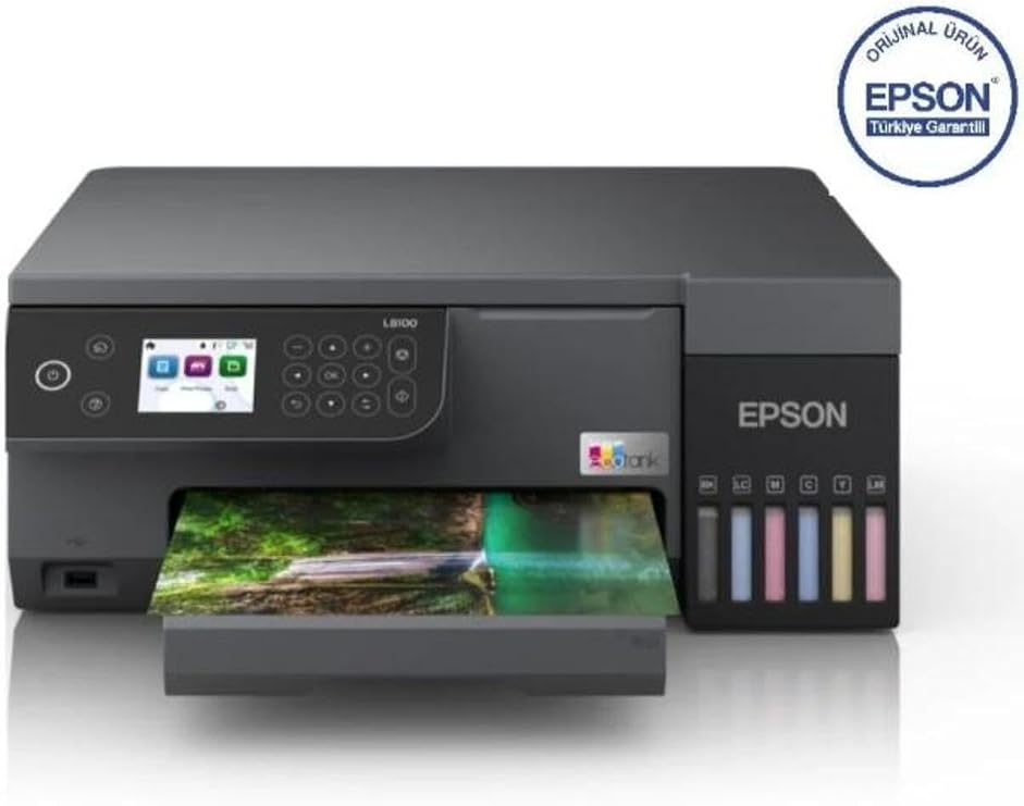 EPSON EcoTank L8100 Wi-Fi + Tarayıcı + Fotokopi Renkli Tanklı Mürekkep Püskürtmeli Yazıcı