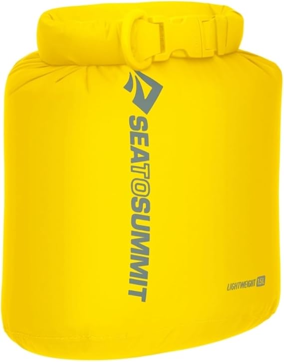 Sea to Summit - Lightweight Dry Bag XXS 1.5L - waterproof storage - roll closure - recycled fabric - attachment & D-ring - hiking & paddling - 14.1 x 10.7 x 19cm - Sulphur Yellow - 34g