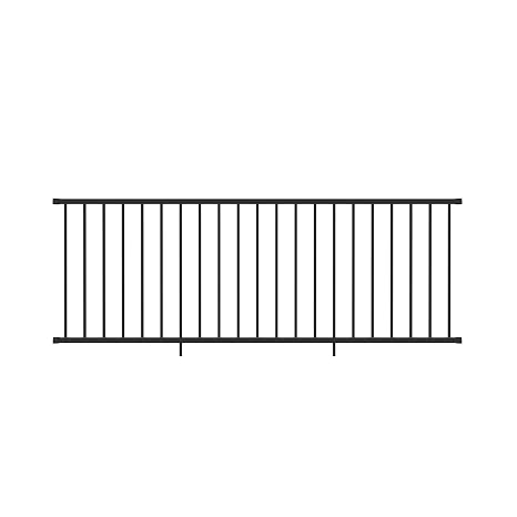Deckorators 8 ft. x 36 in. Line Textured Black Aluminum Rapid Rail Kit