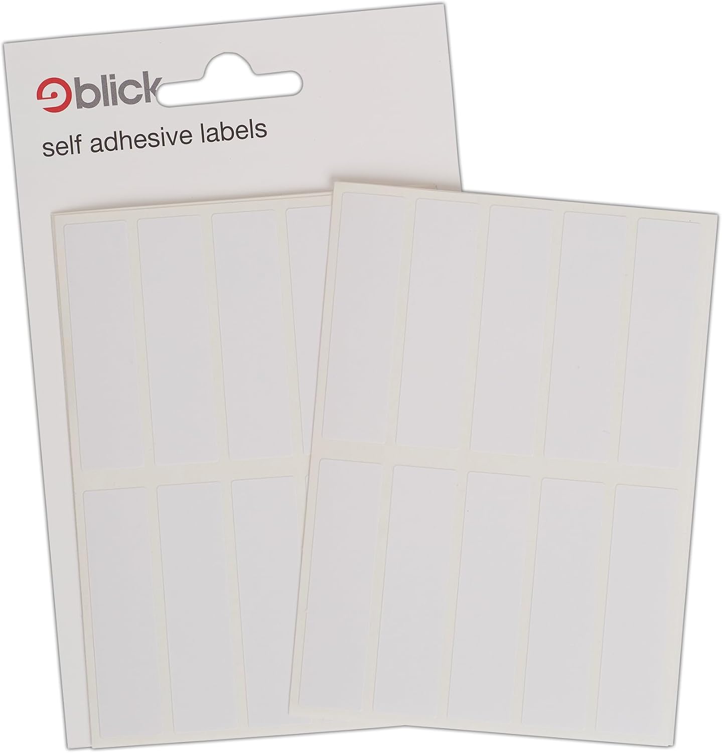 Blick Labels, White, Self Adhesive Stickers, Rectangular, 13mm x 50mm, 70 Labels, for Home, Office, Family, School