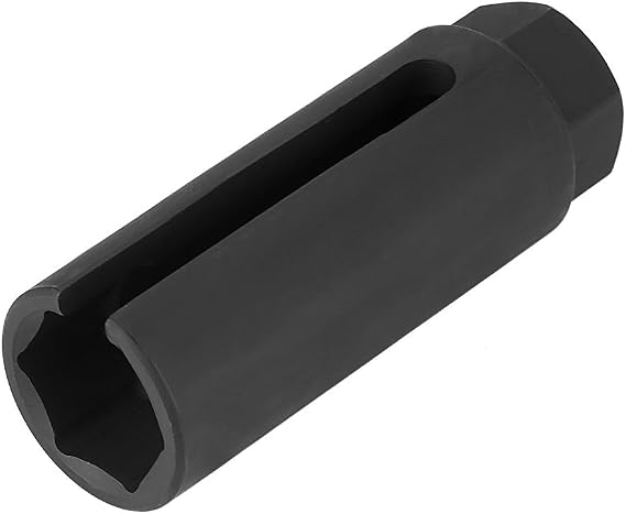 EVGATSAUTO Car Oxygen Sensor Socket, Black Chrome-Vanadium Steel Oxygen Sensor Socket, Universal Car O2 Removal 7/8" 22mm 3/8" Drive Tool o2 sensor spanner