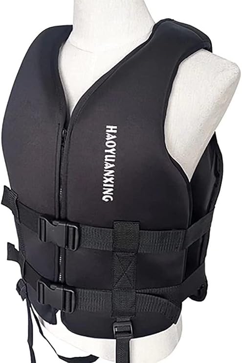Adult Kayak Vest High Buoyancy Swim Vest Women's Men's Adjustable Safety Jacket Great for Boating, Swimming, Watersports, More(Black,Medium)