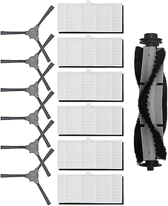 D380/d382/1600pa for Deenkee Dk600 — Replacement Set Filter 13-piece for Goovi Robot Vacuum R3500/r3500s/r550/r650/r600/r700/r750/r580 Brush (Main Brush 6 Side Brushes Filter)