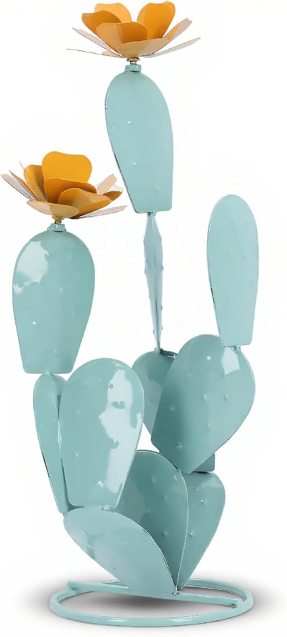 Metal Outdoor Decor, Prickly Pear Yard Art Garden Sculpture Statue Outdoor Decor Metal Yard Art Outdoor Statues for Courtyard, Balcony, Yard, Pond, Terrace, Lawn