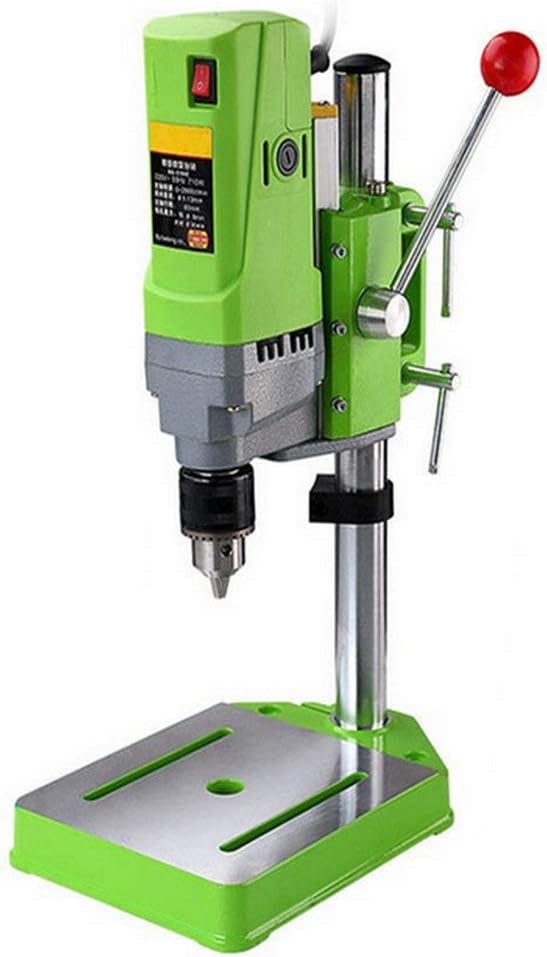 Bench Drill Stand 710W Mini Electric Bench Drilling Machine Drill Chuck 1-13mm, 6-Speed Mini Drill Press Machine with Cast Iron Base, 0-2800RPM, for DIY, Woodworking, Metal, Jewelry Making