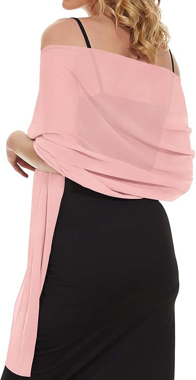 CHICGAL Womens Scarf Shawls and Wraps for Evening Dress Wedding Party Bridal Scarves Sarong Cover Ups