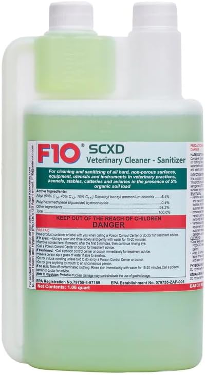 F10 SCXD Concentrated Cleaner Sanitizer with Soap - 1 Liter