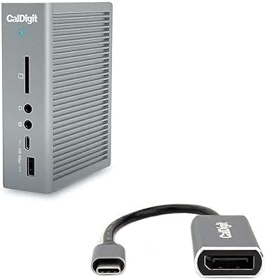 CalDigit TS3 Plus Thunderbolt 3 Docking Station with USB-C to DisplayPort 1.4 Adapter