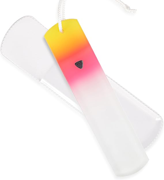 Bona Fide Czech Glass Foot File with Sleeve. Dual-Sided Callus Remover