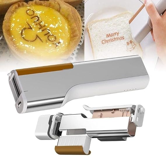 Food Portable Mini Handheld Edible Printer, Color Barcode Printer Wireless, Food Printer Coffee Printer Latte Art Printer, Biscuit, Bread, Cake, Coffee, Black