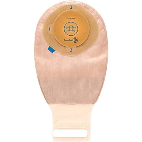 ConvaTec 413518 Esteem + One-Piece 12" Moldable Drainable Pouch with 1-Sided Comfort Panel, Stomahesive Skin Barrier, Tail Closure, Filter, Transparent, 13/16" x 1-3/16" Stoma, Pack of 10