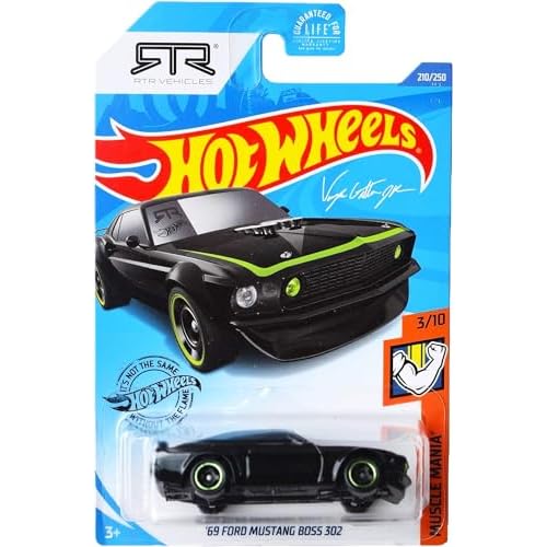 Hot Wheels 2020 Muscle Mania 69 Ford Mustang Boss 302, Black 210250