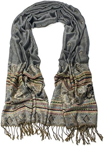 Dahlia Women's Rayon Scarf Shawl - Bohemian Tulip Print