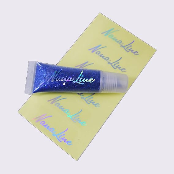 gue Customized 100 Pieces Clear Labels Private Personalized Lip Gloss Cosmetics etc. Waterproof Sticker (50x14mm)
