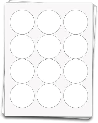 120 Sheet Labels for Canning Jar Lids, 2.5 inch Round, 100% Recycled White
