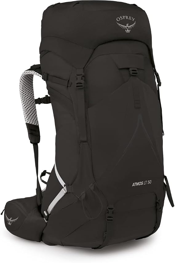 Osprey Atmos AG LT 50L Men's Backpacking Backpack, Black L-XL